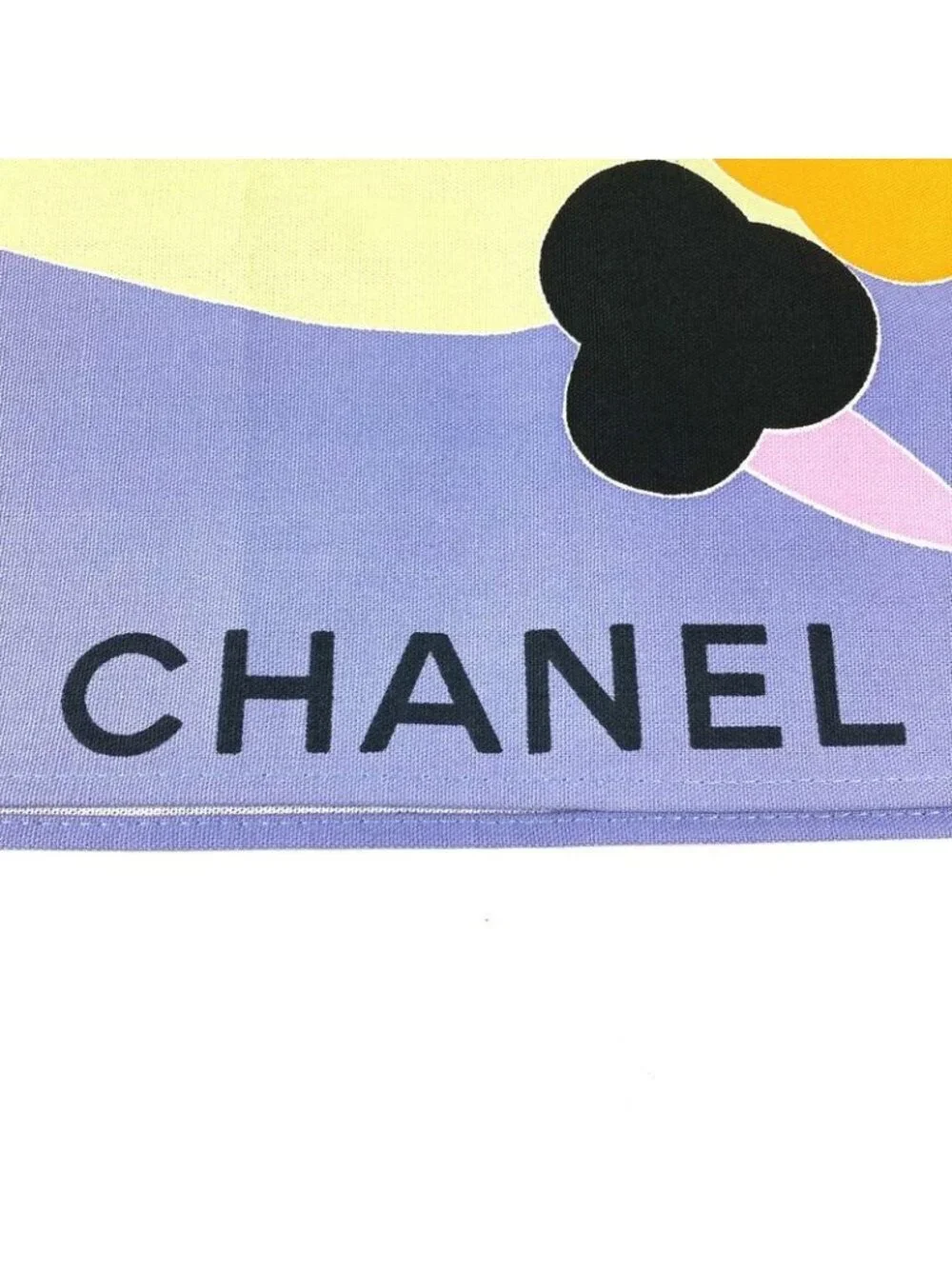 Chanel Towel Interior CC Coco Mark Logo Cotton Purple